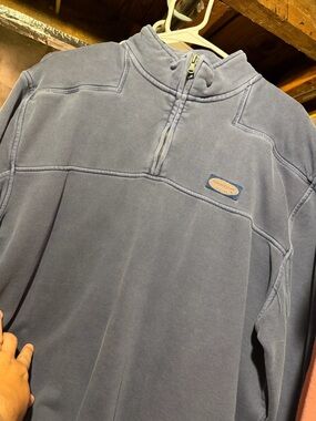 Vineyard Vines Slate Blue Quarter-Zip Fleece Pullover